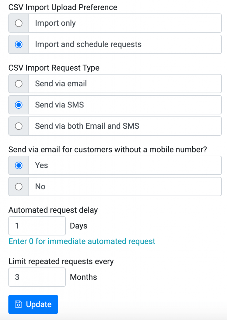 CSV Import Settings