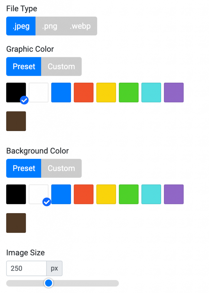 Custom QR Code Settings