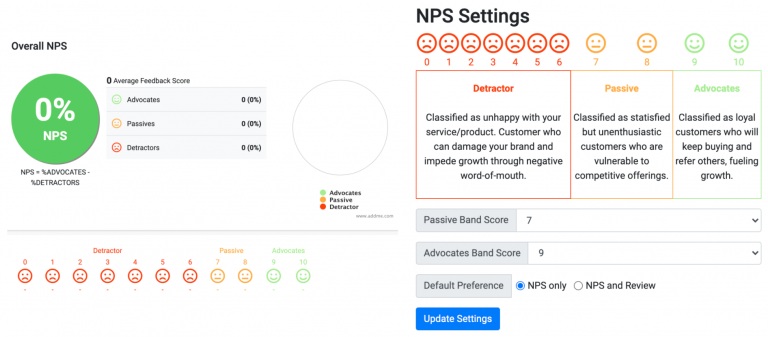 AddMe Reviews NPS Feature