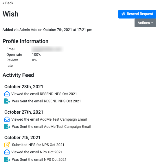 NPS Customer Details