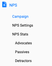 NPS Settings Menu