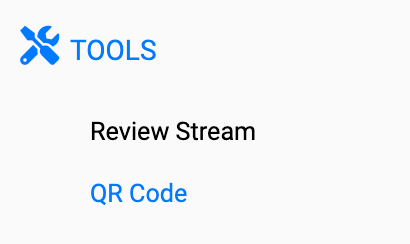 QR Code Settings Menu