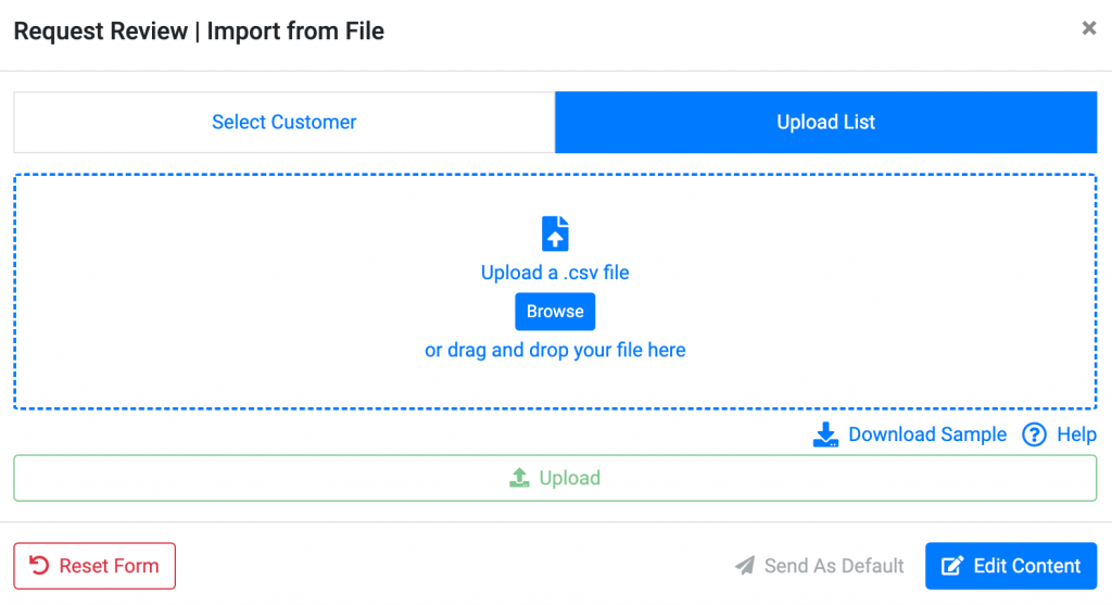 Request Review File Import