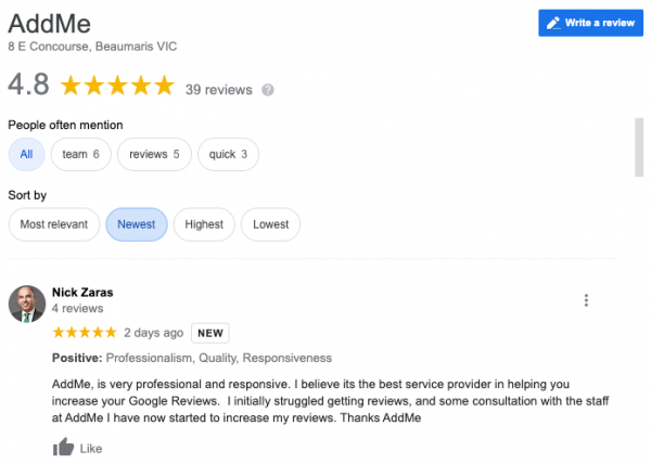 AddMe Business Reviews