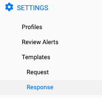 Review Template Menu Response