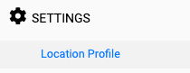 Settings Location Profile