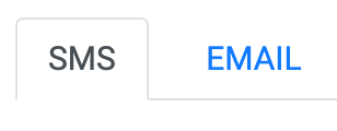 SMS or Email Settings